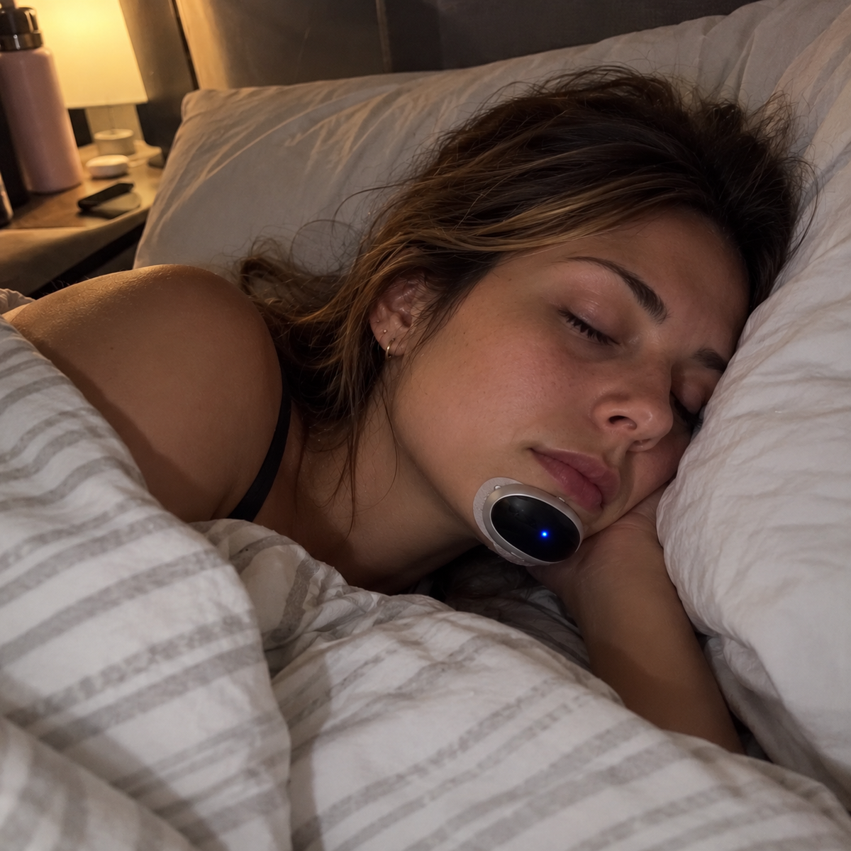Mirel Anti Snoring Chin Pulse Device While Sleeping